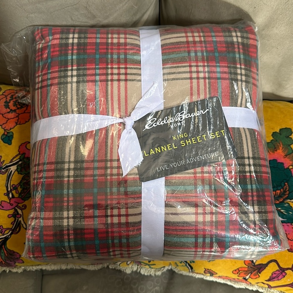 Eddie Bauer King Flannel Sheet Set